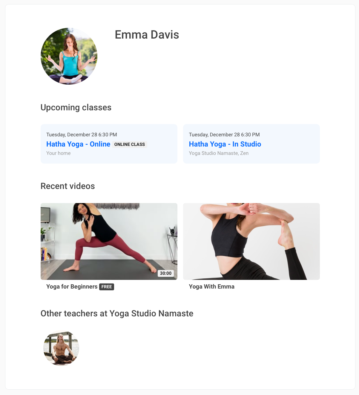 How can I add a teacher bio? – Momoyoga